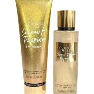 KIT VICTORIA'S SECRET COCONUT PASSION SHIMMER (HIDRATANTE 236ML + BODY SPLASH 250ML)